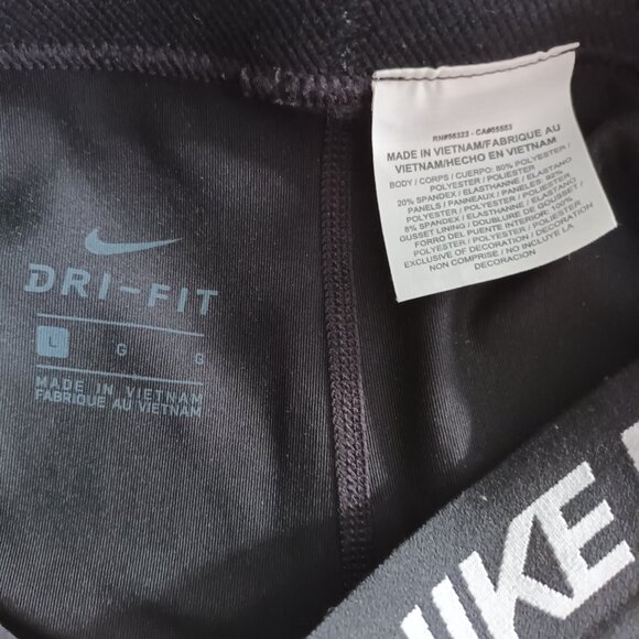 Nike Pro Girls' Dri-FIT 3/4 Length Capri Leggings Black Size L - Picture 8 of 8